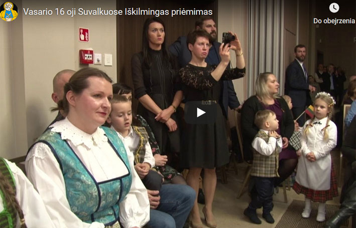 Vasario 16-oji Suvalkuose. Iškilmingas priėmimas