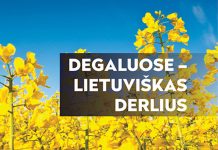 Palmių aliejus maišomas į degalus