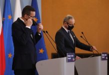 Suvalkai raudonojoje, Lenkija – geltonojoje zonoje