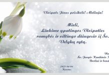 Viešpats Jėzus prisikėlė!