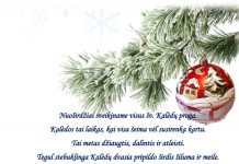 Nuoširdžiai sveikiname visus šv. Kalėdų proga