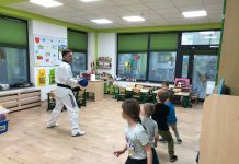 Suvalkų darželinukai mokosi tekvondo sporto