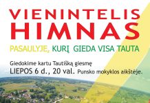 Giedokime kartu Tautišką giesmę
