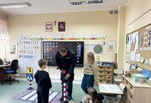 Seinų „Žiburio“ mokykloje – pamoka apie saugų elgesį kelyje